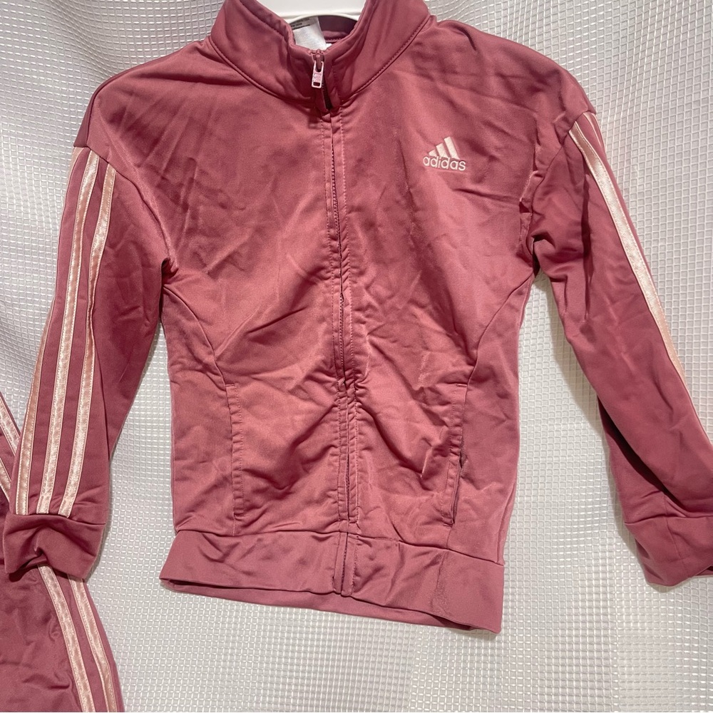 Kids Adidas Pink Tracksuit Set - Picture 2 of 8